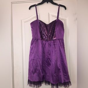 Purple Satin Sequin Dress (Taylor Swift Speak Now Era)
